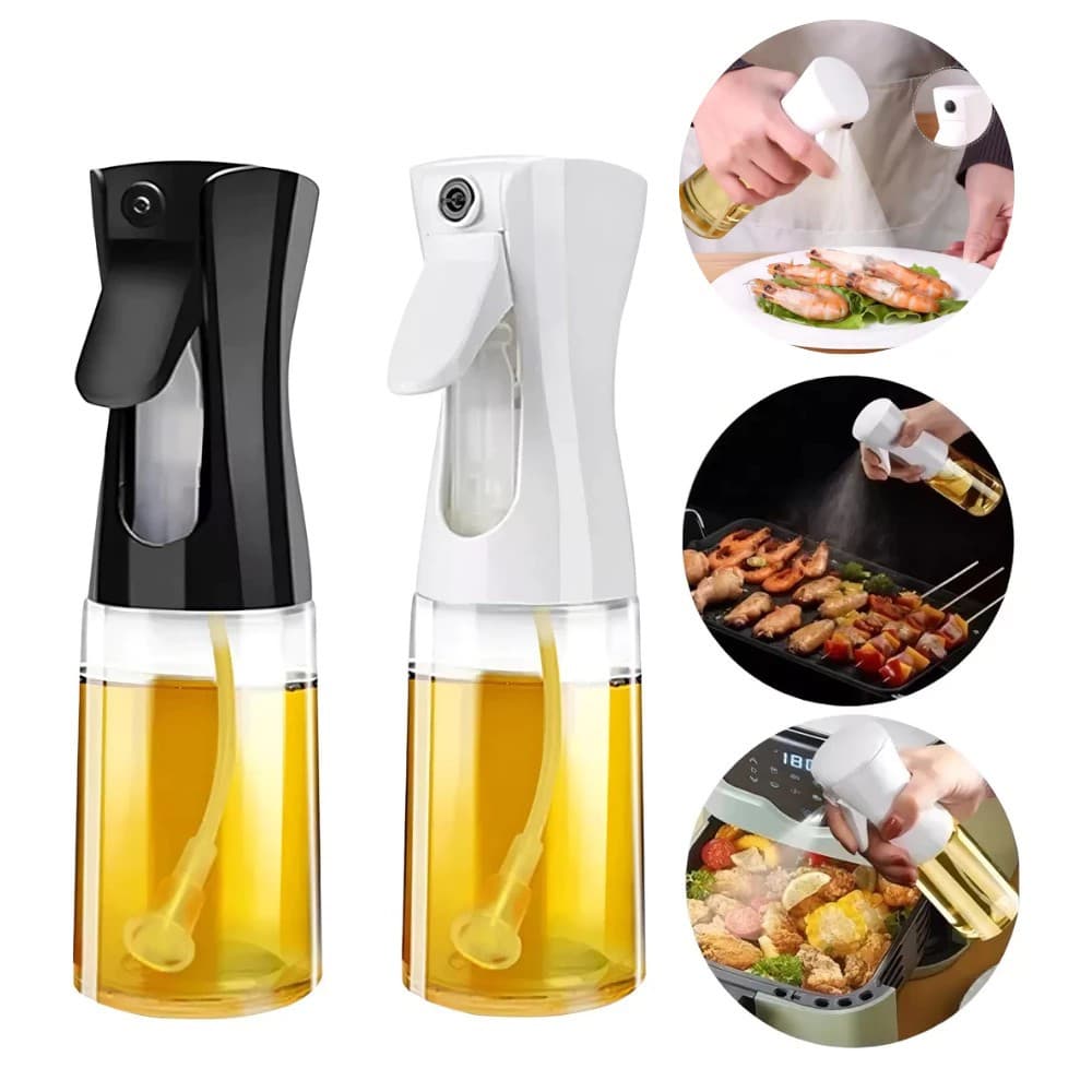 Kit 02 Spray Borrifador 200ML Azeite Vinagre Culinário Pulverizador Galheteiro em acrílico