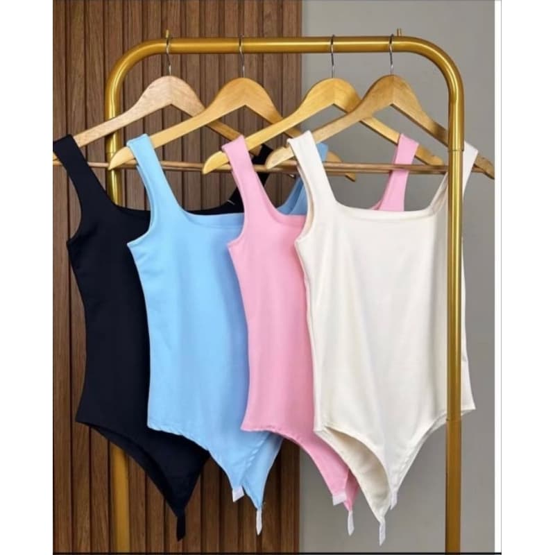 body feminino regata poliamida decote quadrado alça larga básico costa aberta casual moda verão femenino