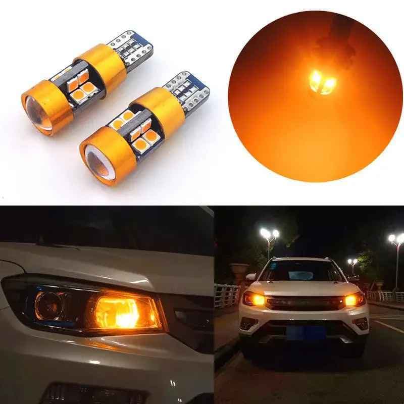 Par Led T10 Projetor 19smd Canbus Forte Ambar Laranja 8w
