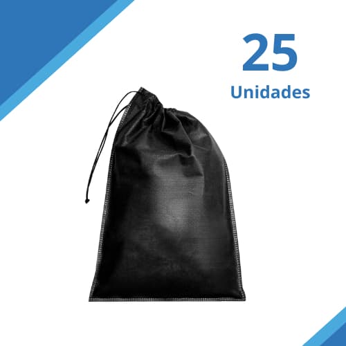 Kit 25 Unid Sacos para sapatos, roupas - Em TNT Liso, 27x37cm