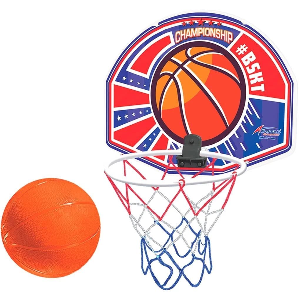 Kit Tabela De Basquete Cesta Infantil Bola Aro E Rede