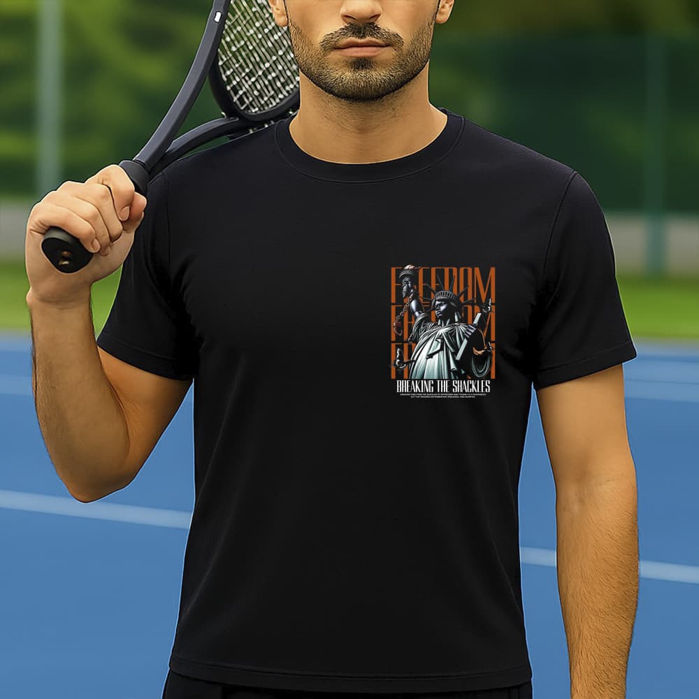 Camiseta Dry Fit Masculina Estampada Estátua da Liberdade P ao GG Leve Respirável Academia Treino