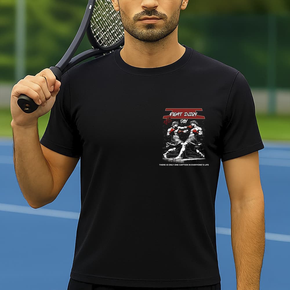Camiseta Dry Fit Masculina Estampada Estátuas Lutando P ao GG Leve Respirável Academia Treino