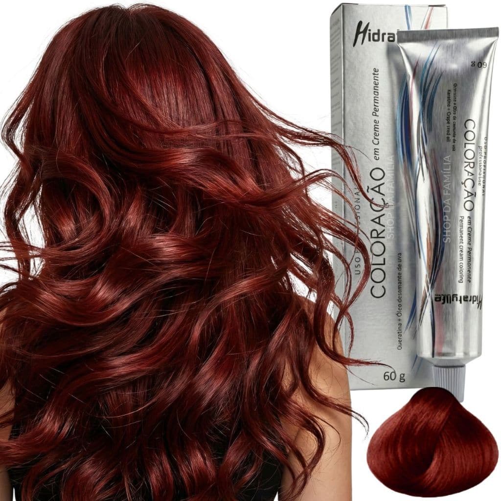 Tinta De Cabelo Vermelho 66.66 Mairibel Coloração Permanente Alta Cobertura Brilho