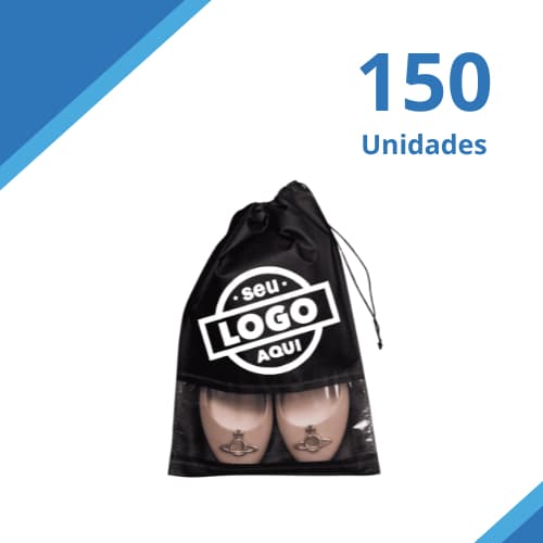 Kit 150 Unid Sacos para Sapato com Visor - Em TNT Personalizado, 27x37c5