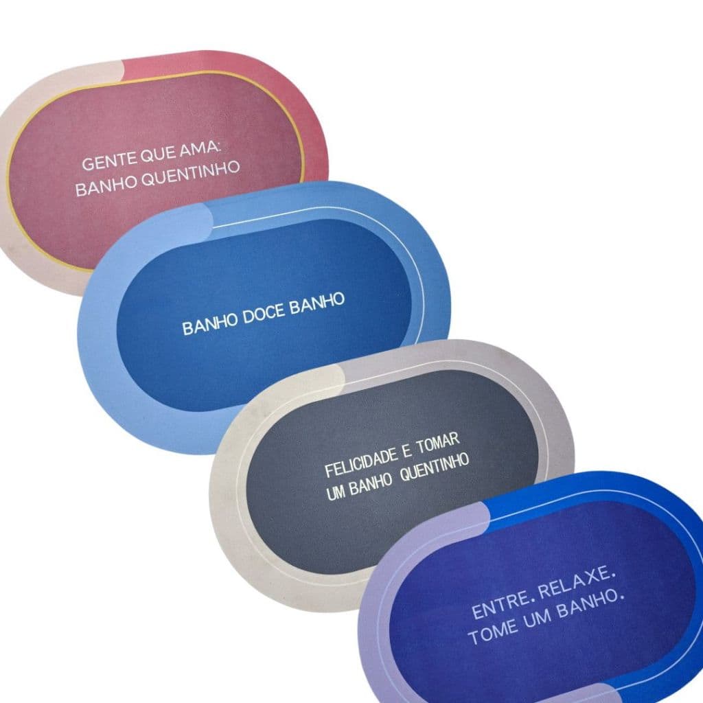 Tapete Magico Ultra Absorvente Antiderrapante Casa Banheiro Oval
