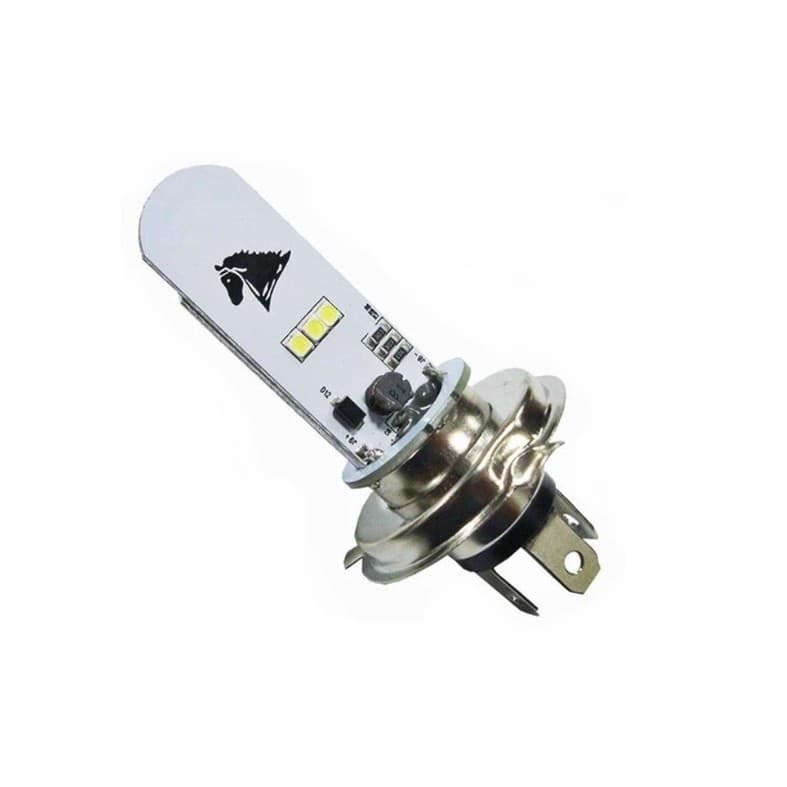 Lâmpada H4 LED Moto 6500K com Strobo – Super Branca Stallion Titan 125–160 / CBX / CB300