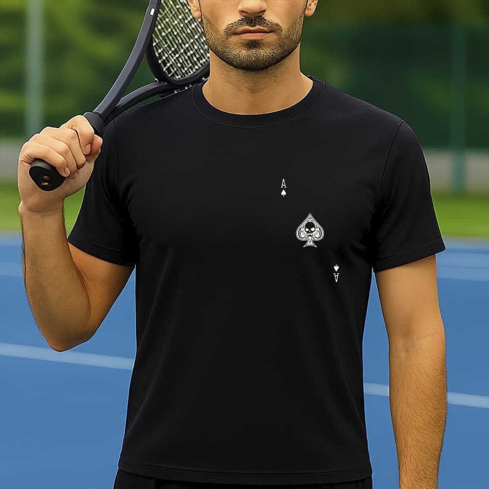 Camiseta Dry Fit Masculina Estampada Carta A's P ao GG Leve Respirável Academia Treino