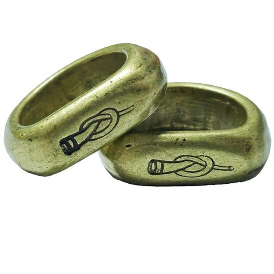 Kit com 50 Virola de Zamac com Banho de Metal Amarelo 1,3cm