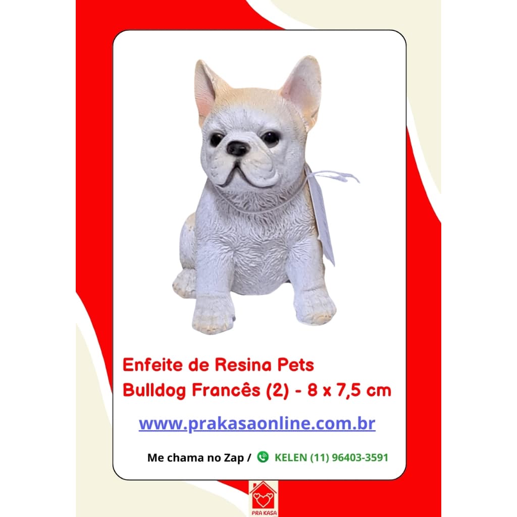 Enfeite de Resina Bulldog Francês