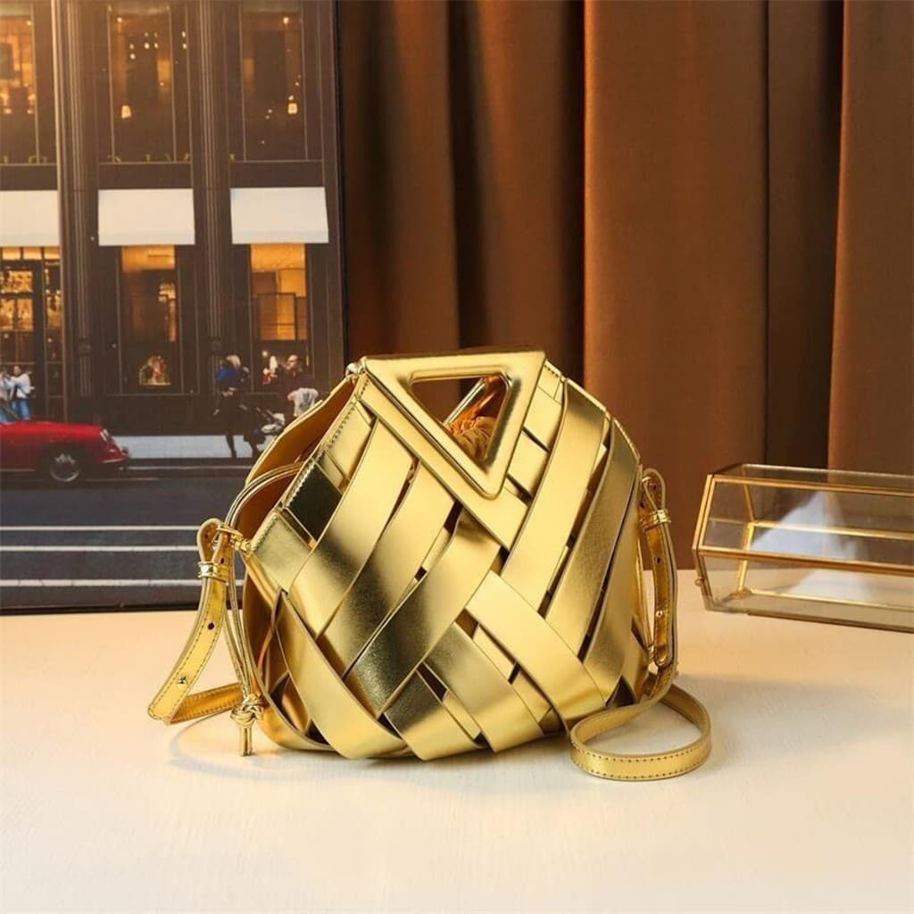 Bolsa Feminina Tecida CasualDe Cor Sólida Elegante Com Fivela Magnética