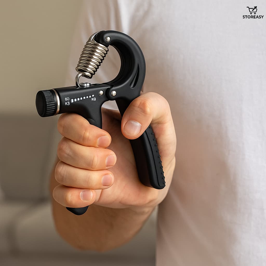 Hand Grip Flexor De Punho Ajustável Exercício Para Mãos e Antebraço 60kg Mola Treino
