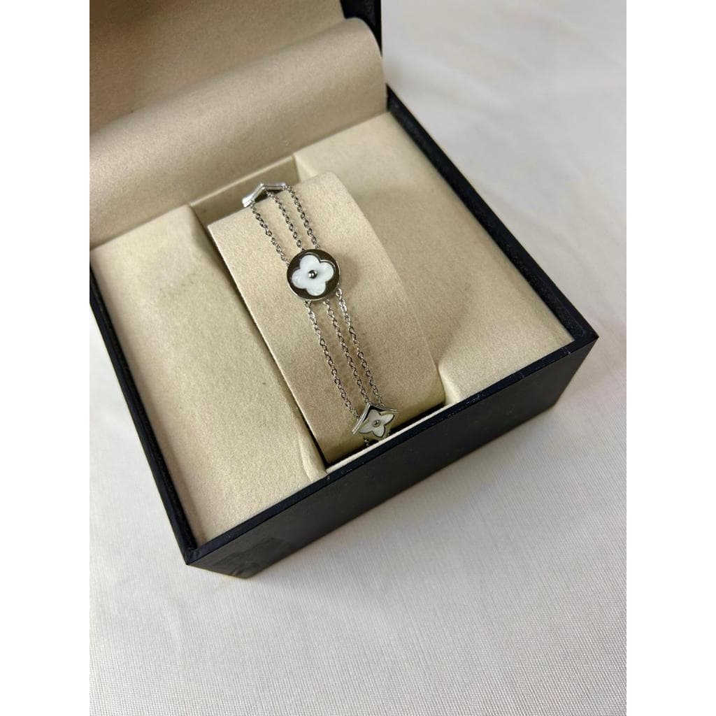 Kit Pulseira Feminina Trevo 3 Correntes Aço Inoxidável – Não Descasca, Pode Molhar, Hipoalergênica