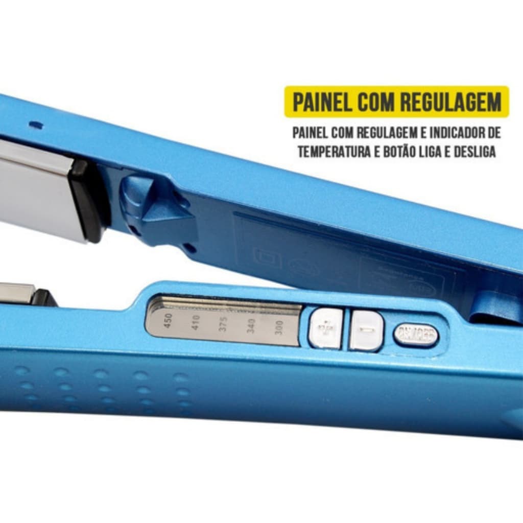 Prancha de Cabelo 450F Nano Titanium Pro Bivolt Lacrada Redução de Frizz Tecnologia Iônica