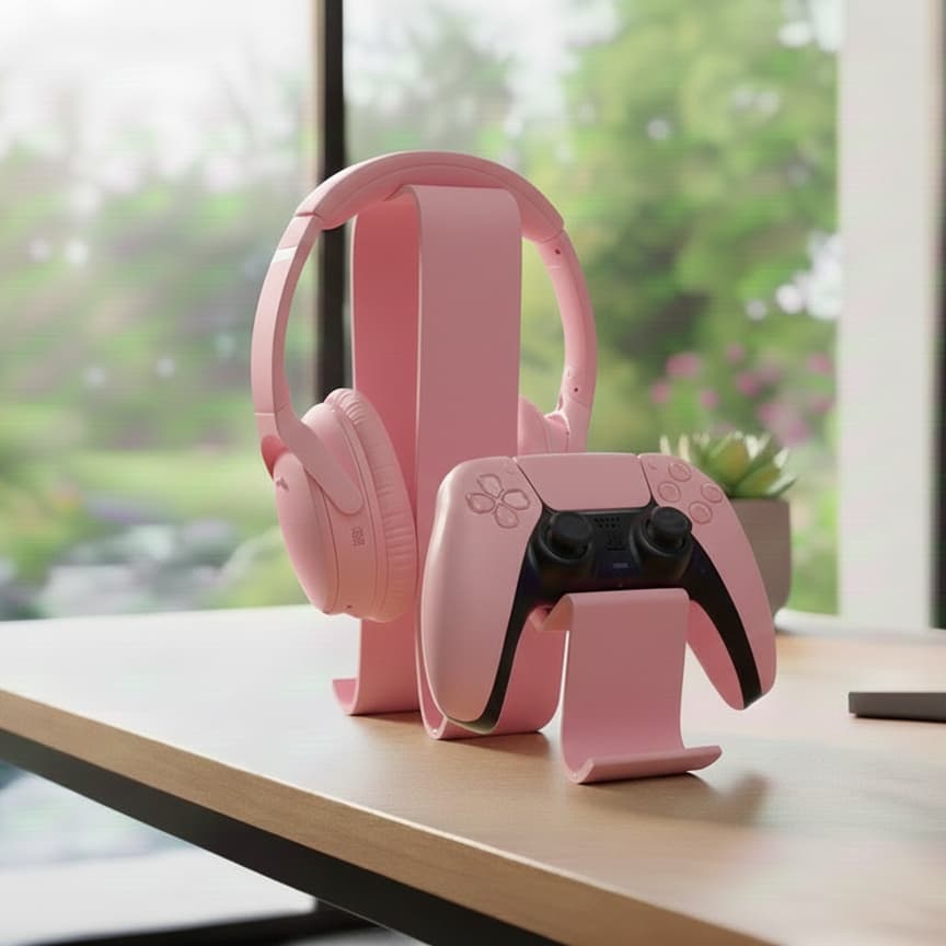 Suporte de Fones Headset e Controles Xbox/Playstation | Suporte decorativo 2 em 1