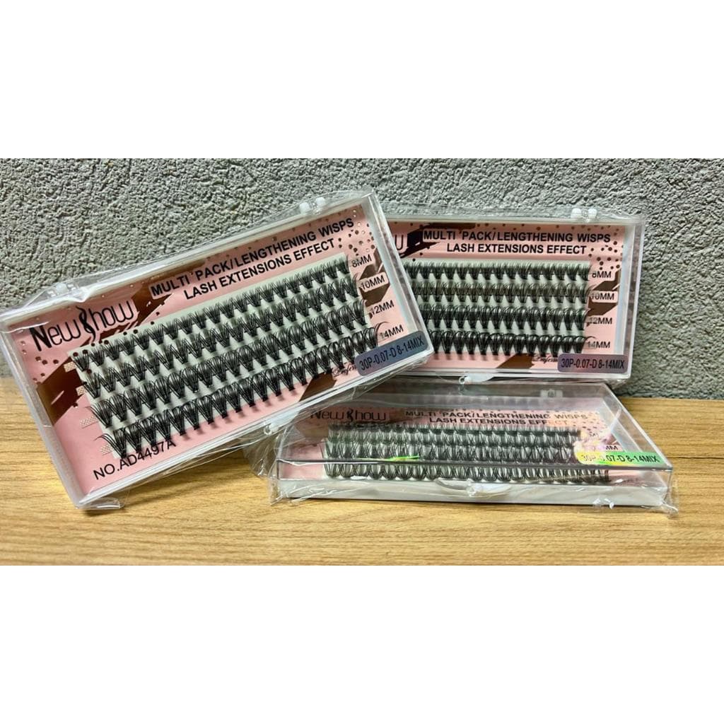 New show extensor cilios postiços maquiagem beleza D 8 fio tufinhos 10 12