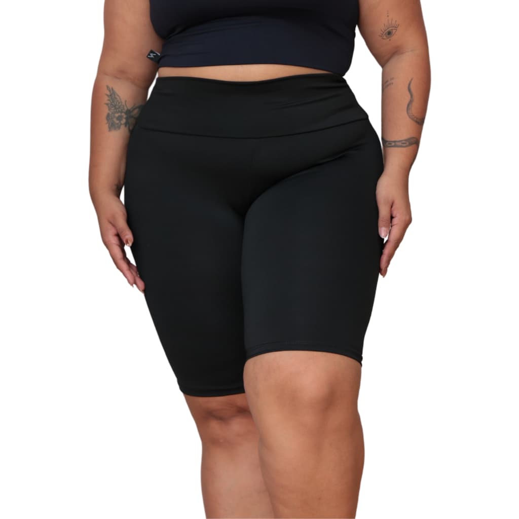 Bermuda Feminina Plus Size Short Feminino Academia Leg Suplex Cintura Alta Levanta Bumbum