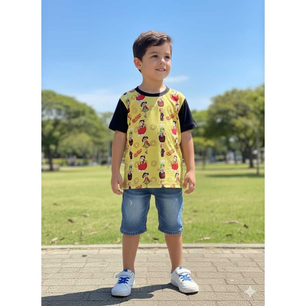 Camiseta infantil menino menina camisa desenho personagem geek presente chaves turma do chaves chiquinha kiko