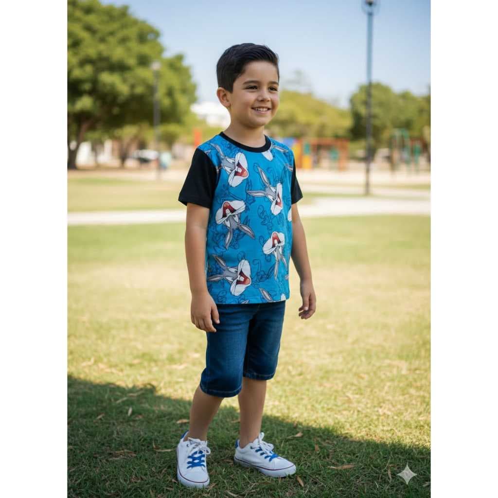 camiseta infantil unissex Anime Geek Desenhos menino menina Pernalonga Looney Tunes NOSTALGIA anime antigos