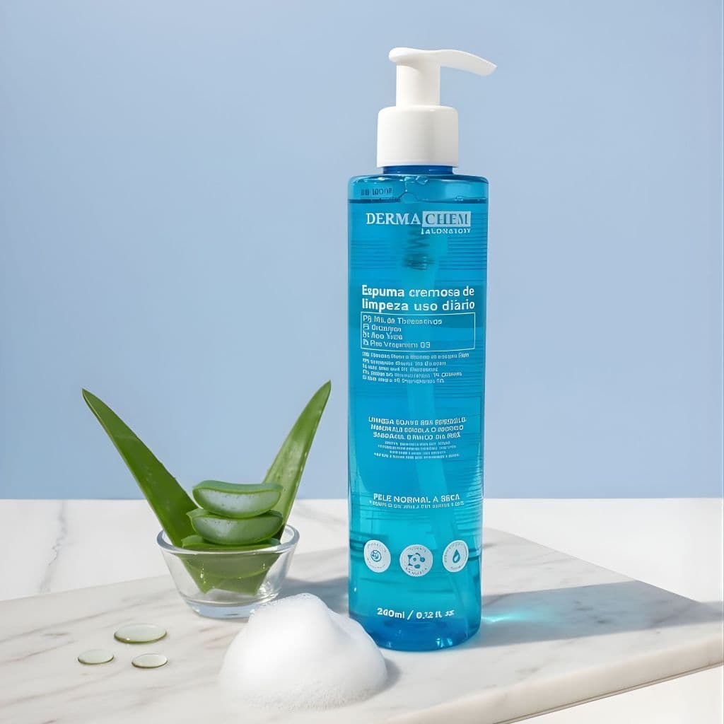 Espuma de Limpeza Cremosa Dermachem 240 ml – Limpeza Suave e Hidratação