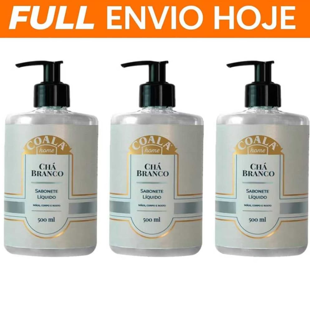 Sabonete Líquido Coala Chá Branco 500ml Limpeza Suave Hidratação Perfumada