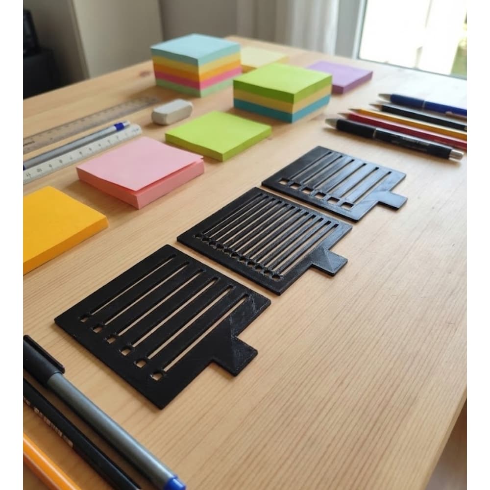 Gabarito Para Post It - Molde de Checklist, Lista de Tarefas - Organização de Escritório - Kit com 3 -Cores Aleatórias