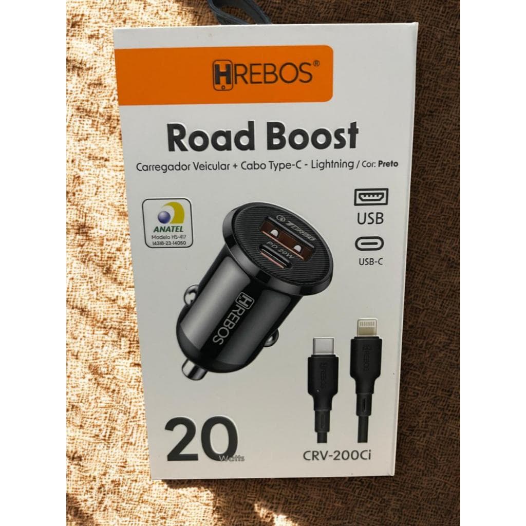 Carregador Veicular Turbo | Tipo C 30w | USB 18w | Android iOS iPhone Lightning