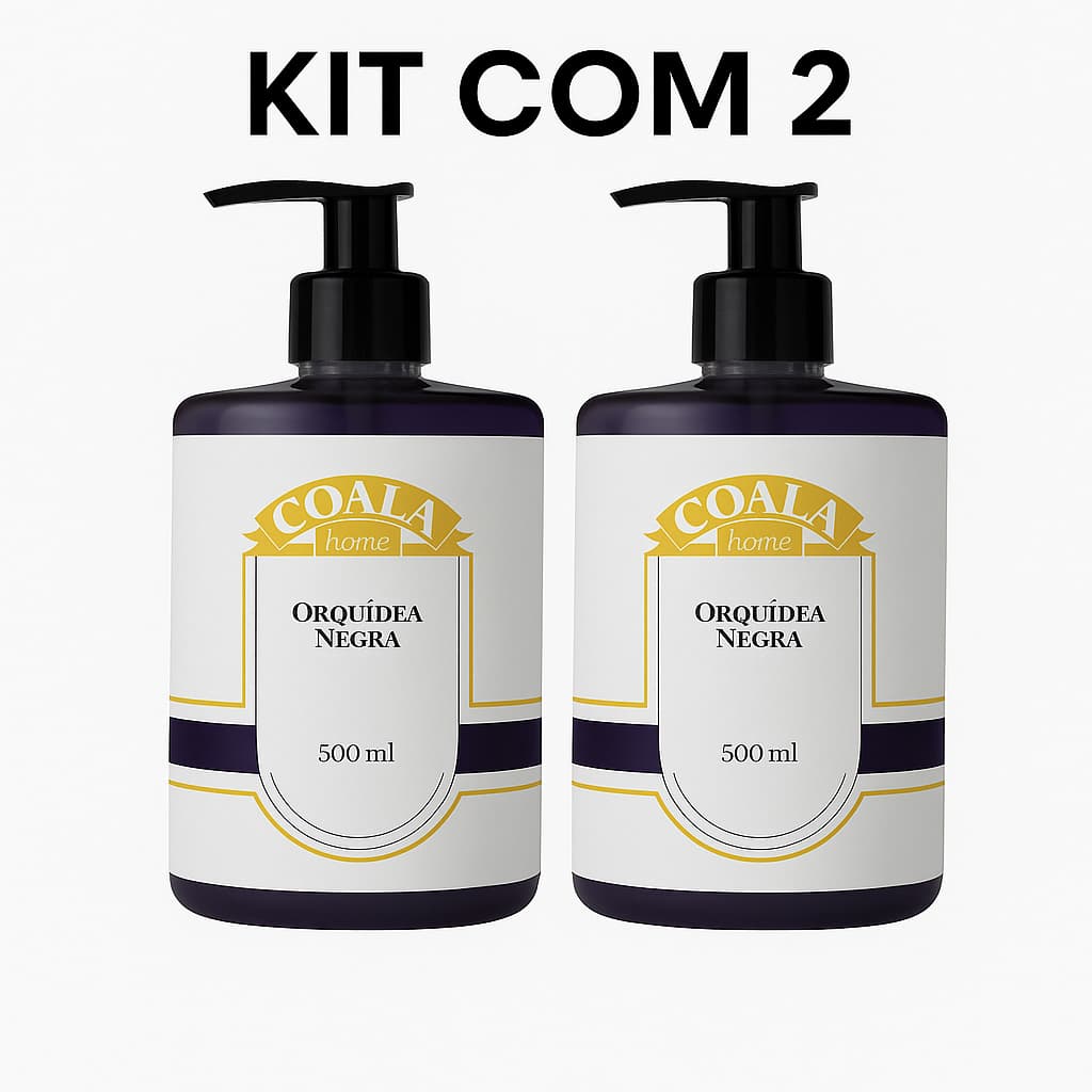 Kit com 2 Sabonetes Líquidos Coala Orquídea Negra 500 ml cada