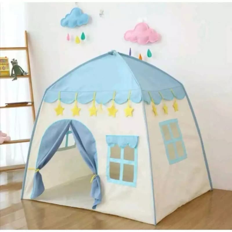 Barraca Infantil,azul,Tenda,Toca,Castelo,Masculino,Cabana,Casinha Divertida