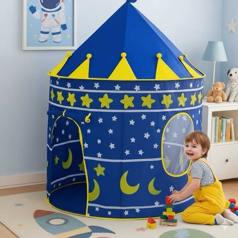 Barraca Infantil,azul,Tenda,Toca,Castelo,Masculino,Cabana