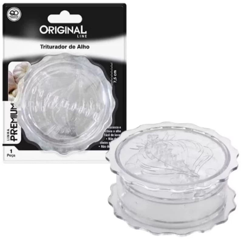 Triturador De Alho Manual Transparente- Original Line