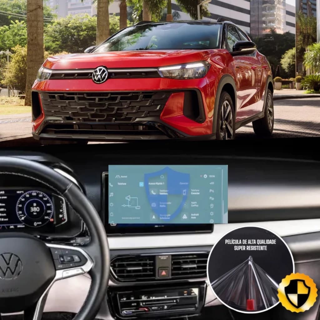 T-cross Vw Tera Película Proteção Ultra Anti-risco Multimídia Hydrogel 2025 2026