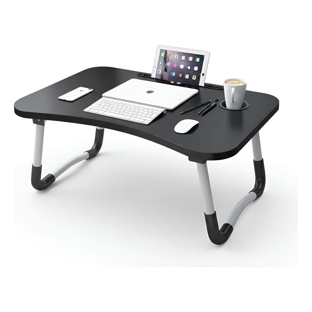 Mesa Dobrável Portátil P/ Notebook Tablet Home Office Cama Sofá Refeição Estudo Mesinha Multiuso Apoio Escrita