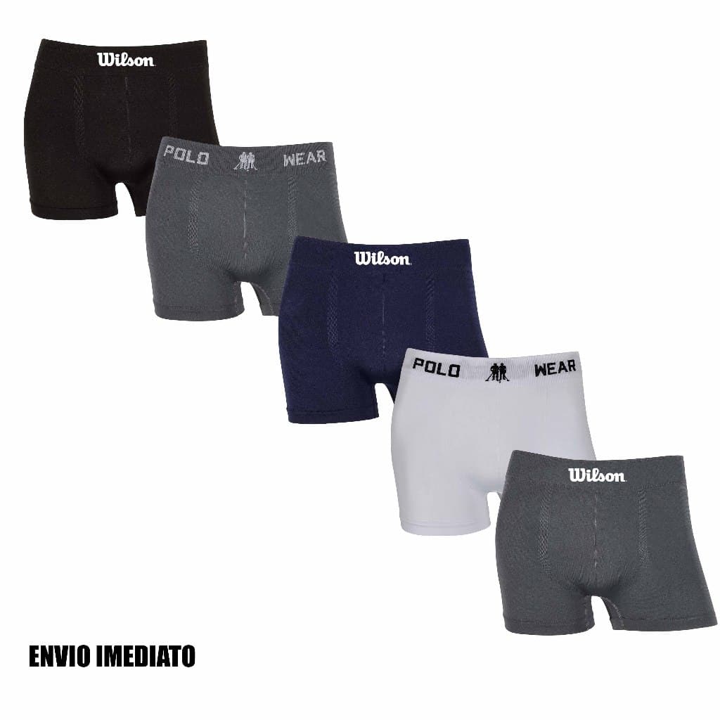 Kit 2 ou 5 cuecas boxer Polo Wear e Wilson Sortidas Originais Microfibra confortáveis