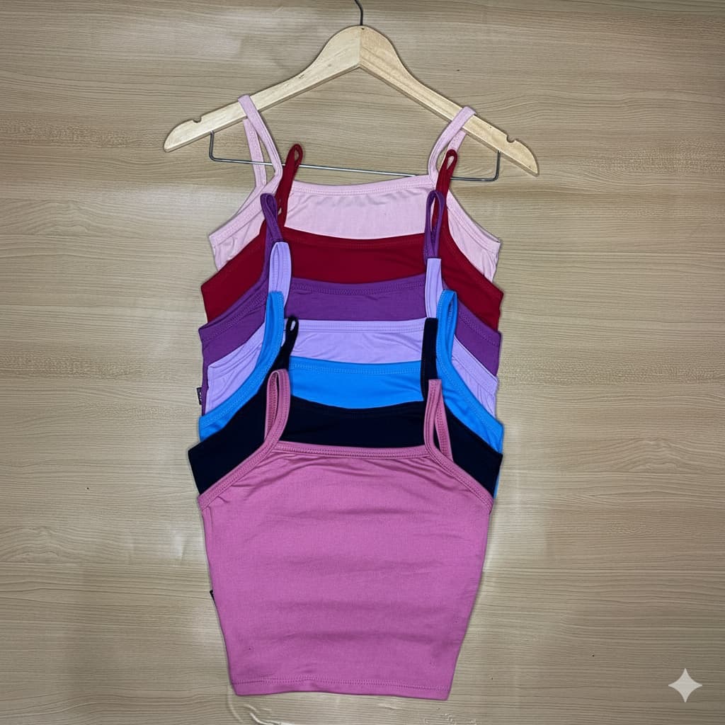 Kit 5 Blusa Feminina Cropped Feminino Regata Alcinha Em Malha Suede