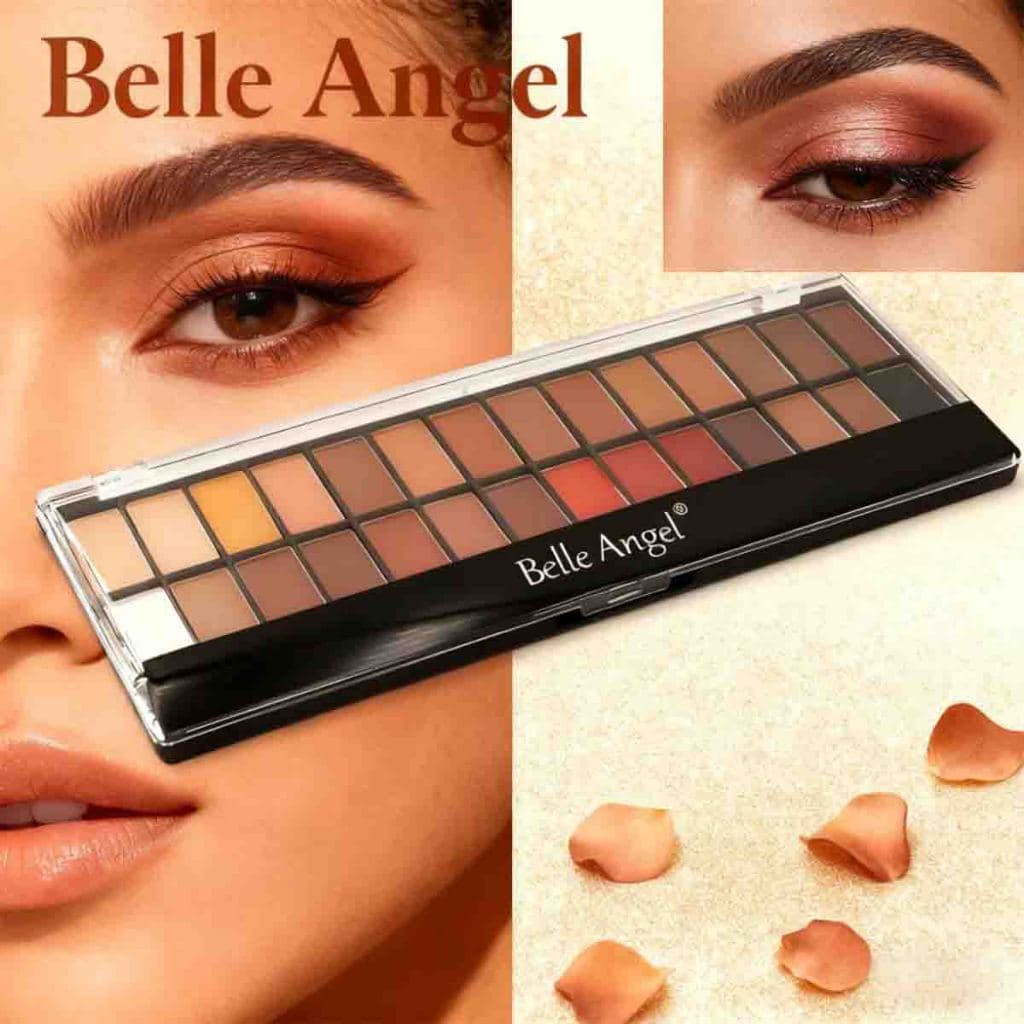 Paleta de Sombras Belle Angel 28 Cores - Formulação Suave e Esfumado Facilitado B013-1