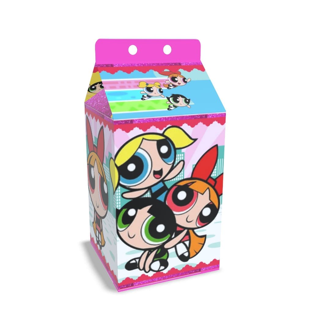 Caixinha Milk Tema MENINAS SUPER PODEROSAS Festa Infantil  Lembrança Para Festa - Pronta Entrega