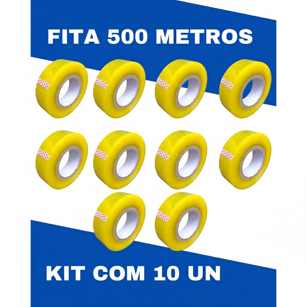 Kit 10 Fitas Transparente - Alta Qualidade
