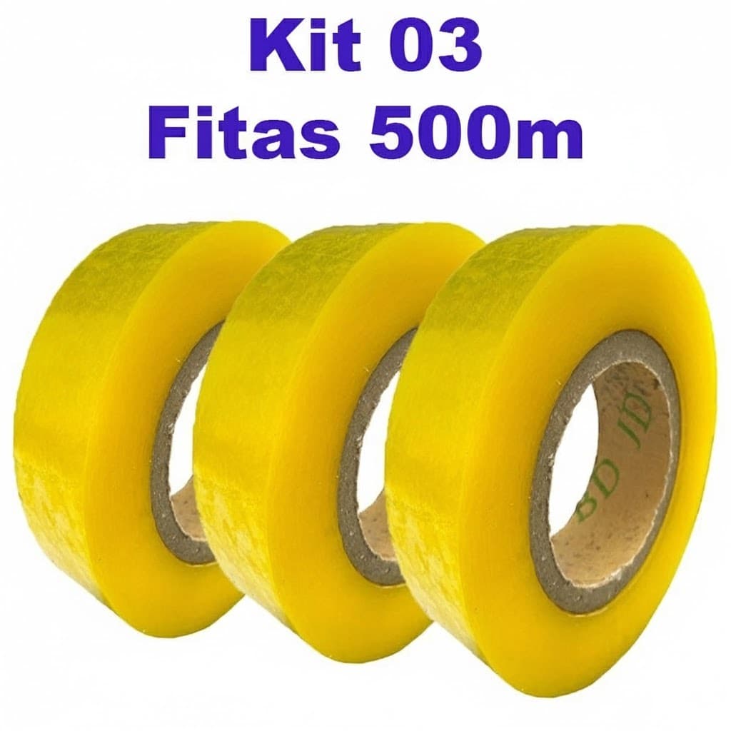 Kit 3 Fitas Adesivas - Versatilidade para Casa e Trabalho