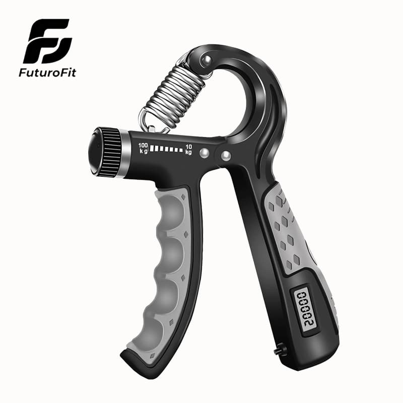100kg Kit Hand Grip Flexor De Punho com Contador Ajustável Exercício Para Mãos Mola TreinarAntebraço