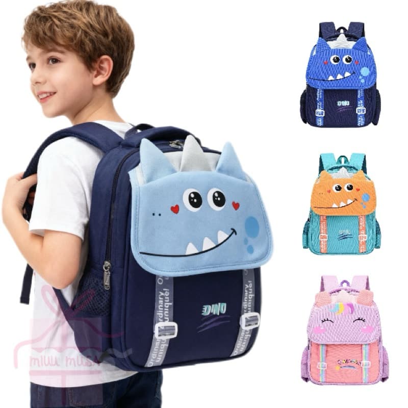 Mochila Infantil Para Escolar Menina e Menino Dinossauro e Unicórnio Resistente e Divertida