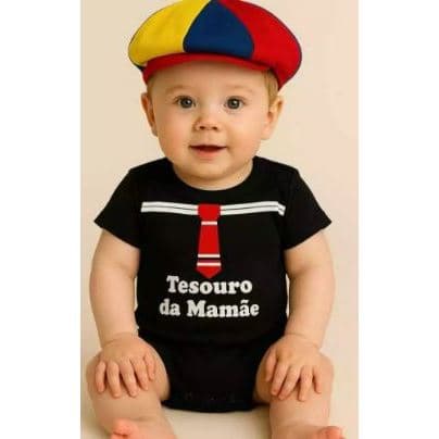 Body Bebê Kiko TESOURO DA MAMÃE - Body Frases Divertias