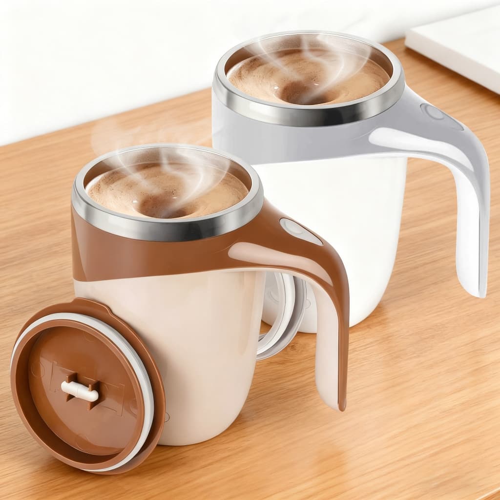 Caneca Térmica Copo Magnética Misturador De Bebidas Mixer Café Shake 380ml