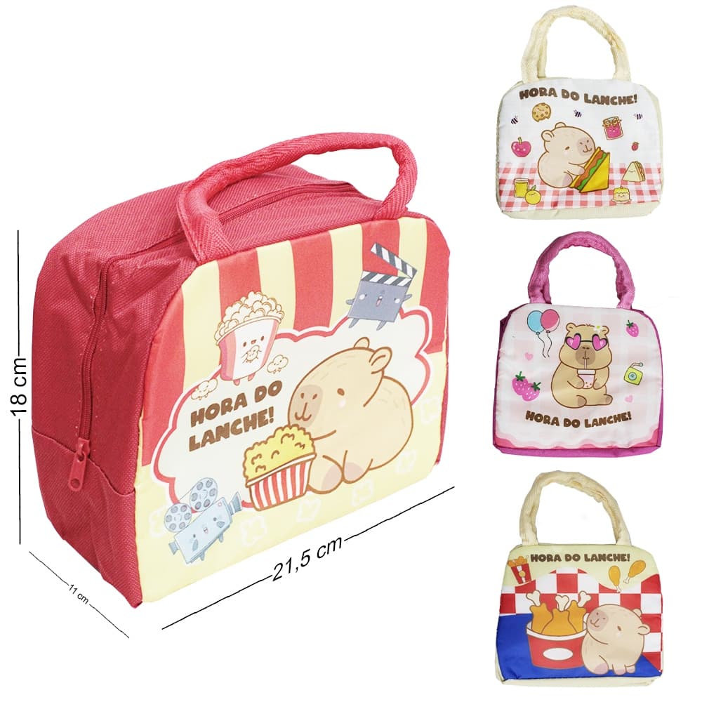 BOLSA TERMICA CAPIVARA HORA DO LANCHE