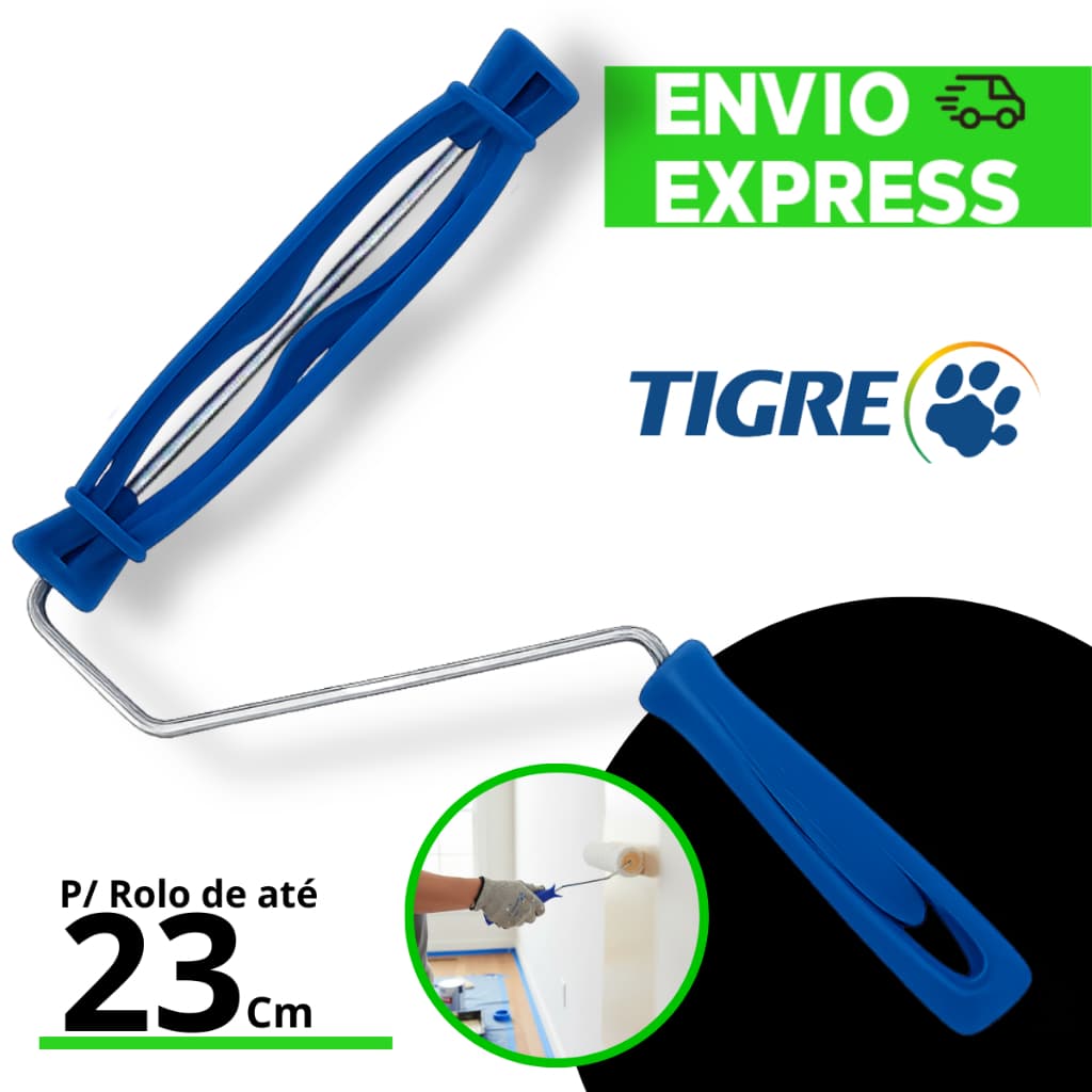 Garfo P/ Pintura Tigre Suporte Reforçado C/ Bucha Cabo Ergonomico Profissional P/ Rolo 23Cm Ref 1305