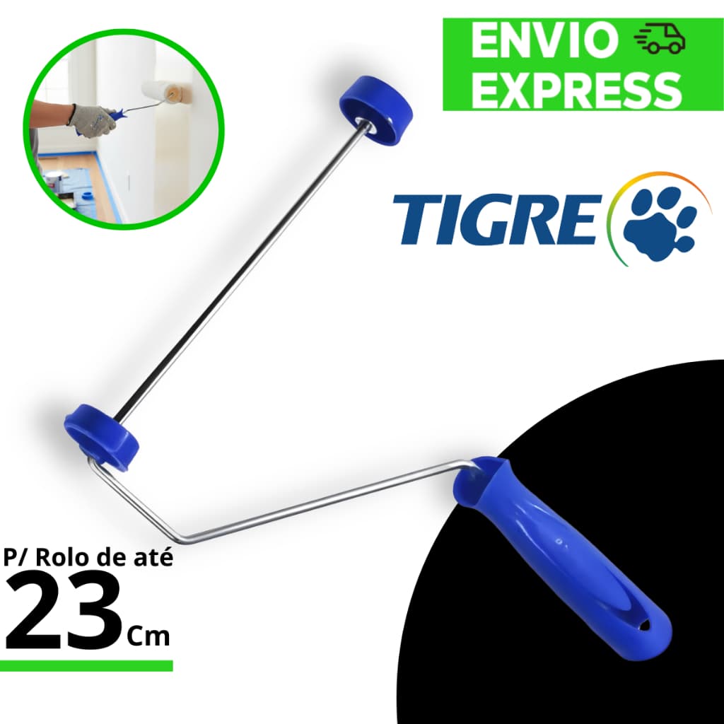 Garfo P/ Pintura Tigre Suporte Reforçado C/ Bucha Cabo Ergonomico Profissional P/ Rolo 23Cm Ref 1301