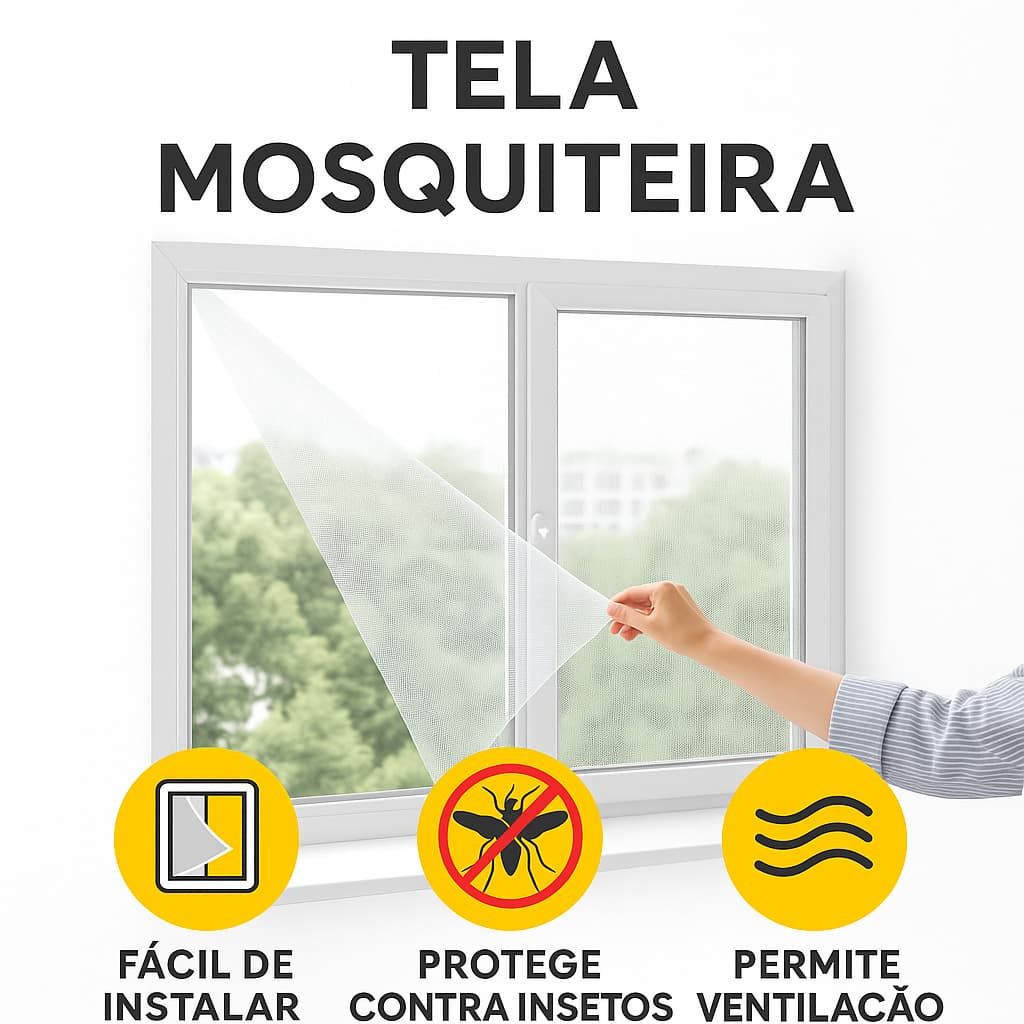 Telas Mosquiteira Ajustável Resistente Anti Inseto Pernilongo Moscas Mosquitos c/Velcro 150x180cm