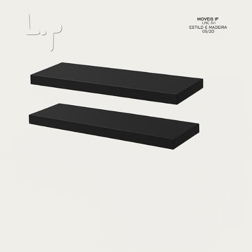 Kit 2 Prateleiras MDF 120x20cm Ideal para Sala Cozinha Quarto Luxo