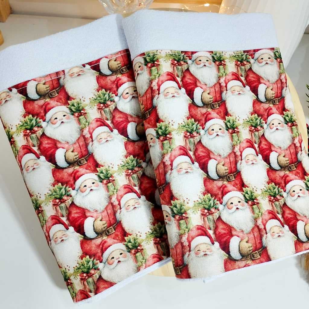 Pano de prato Papai Noel