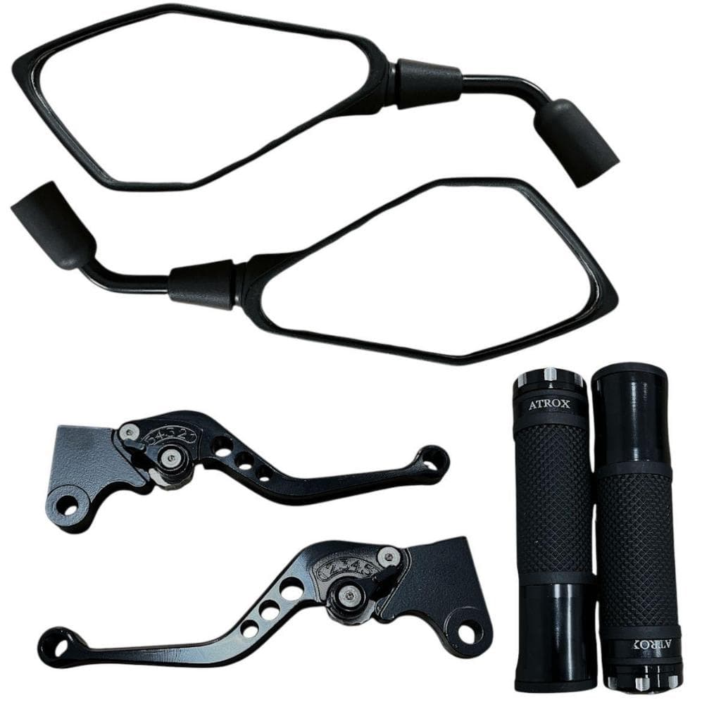 Kit Retrovisor Manopla Manete Titan Fan Start 125/150/160 Freio A Lona Pop 100/110i
